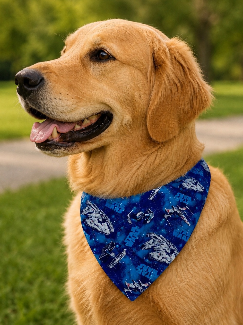 STAR WARS Dog Blue Bandana Scarf Bib Size Large